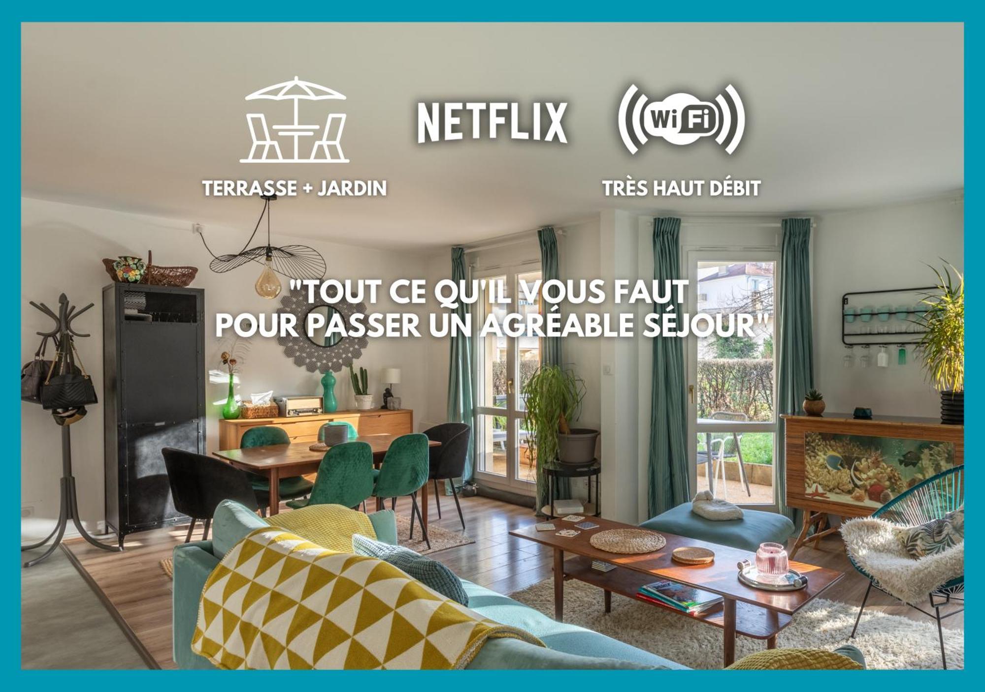 T3 Calme - Ideal Famille & Pros - Parking - Jardin - Wifi - Netflix Безансон Екстер'єр фото